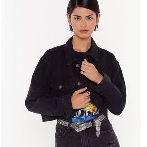 Nasty Gal black denim jacket